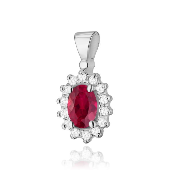 Zawieszka Rubin 0,60ct białe złoto