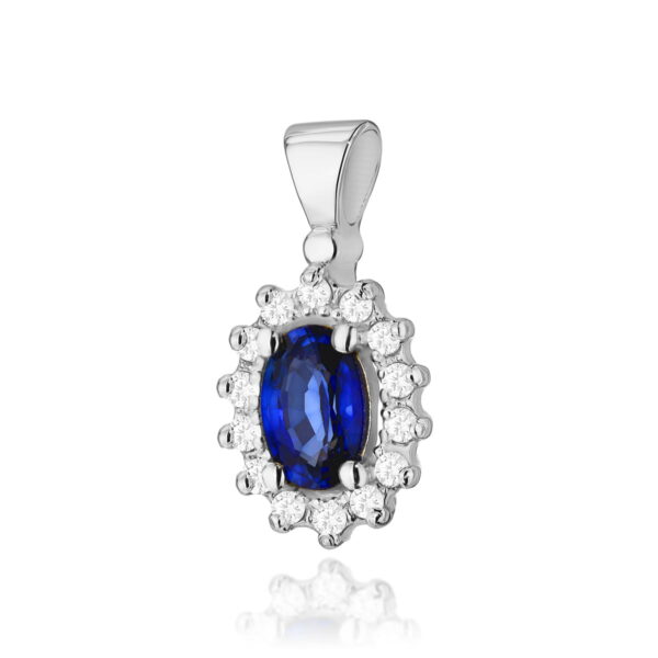 Zawieszka Szafir 0,70ct białe złoto