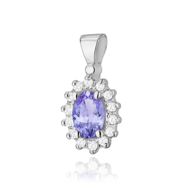 Zawieszka Tanzanit 0,40ct białe złoto