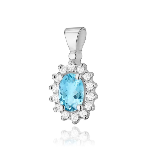 Zawieszka Topaz Swiss 0,50ct białe złoto