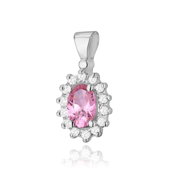 Zawieszka Różowy Topaz 0,50ct białe złoto