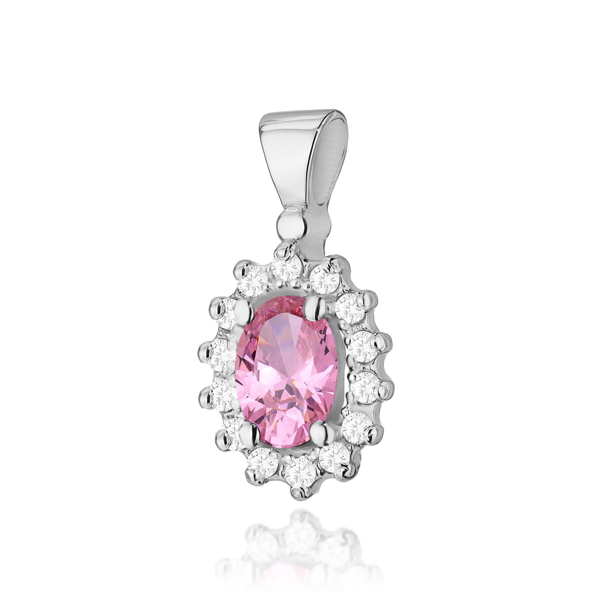 Zawieszka Różowy Topaz 0,50ct białe złoto