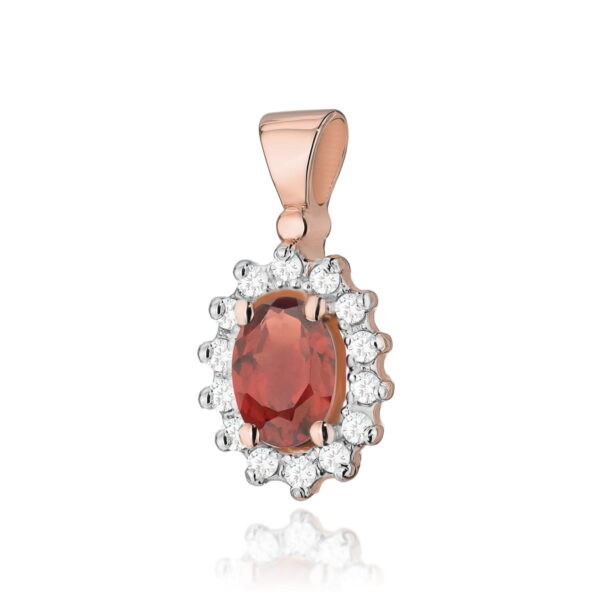 Zawieszka Granat 0,50ct różowe złoto