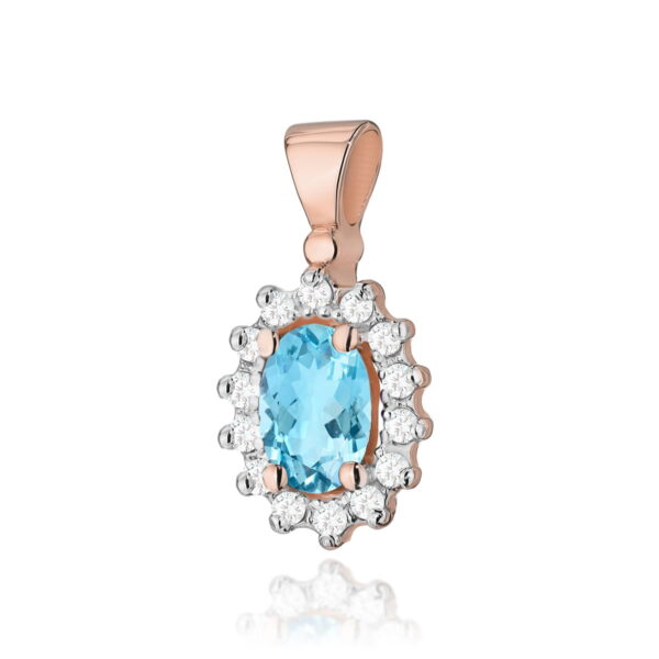 Zawieszka Topaz Swiss 0,50ct różowe złoto