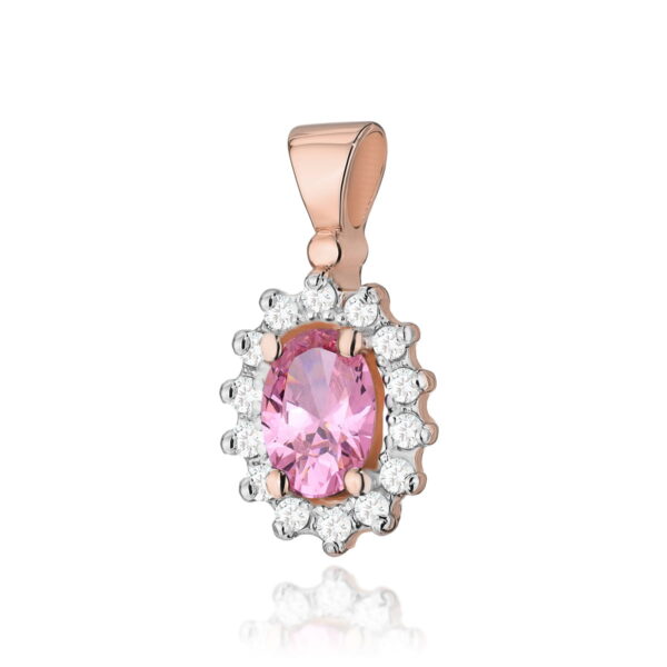 Zawieszka Różowy Topaz 0,50ct różowe złoto