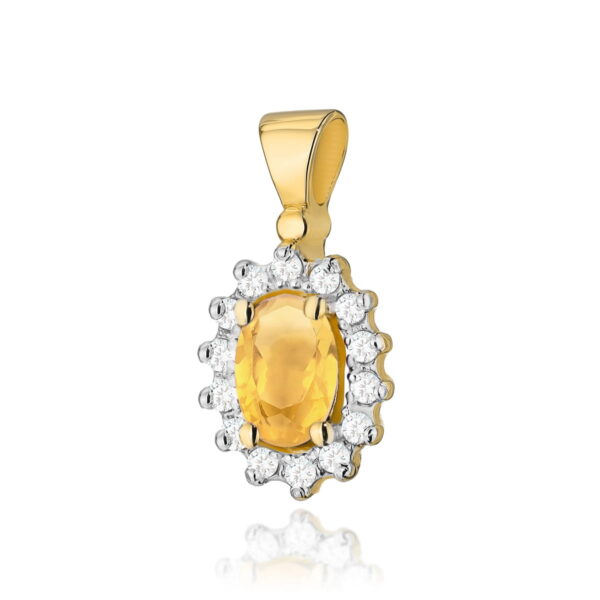 Zawieszka Cytryn 0,60ct żółte złoto