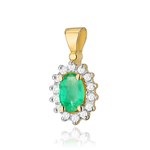 Zawieszka Szmaragd 0,40ct żółte złoto