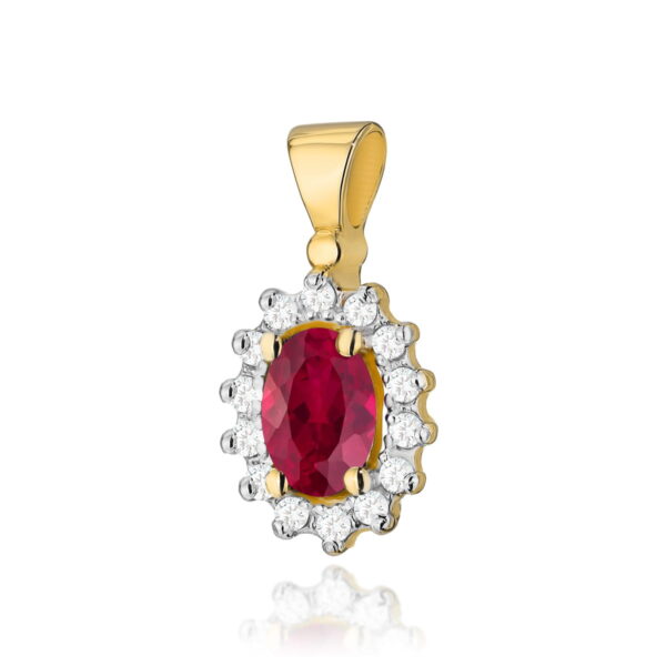 Zawieszka Rubin 0,60ct żółte złoto