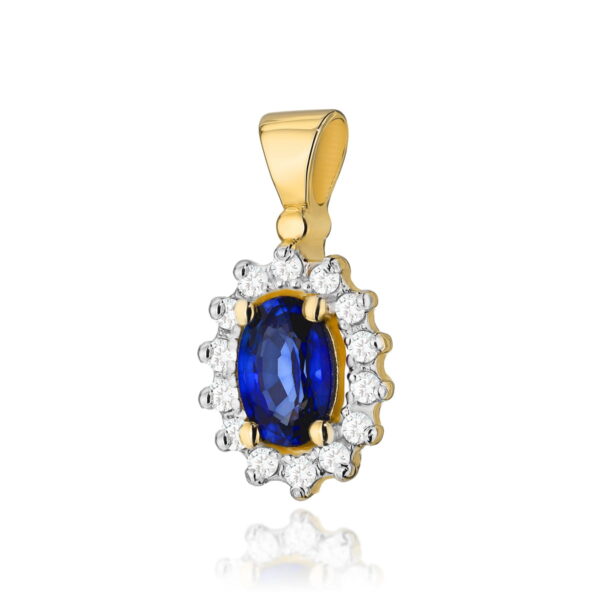Zawieszka Szafir 0,70ct żółte złoto