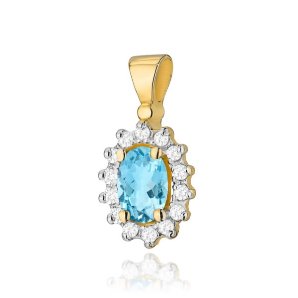 Zawieszka Topaz Swiss 0,50ct żółte złoto
