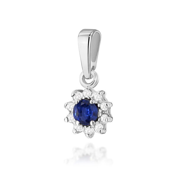 Zawieszka Szafir 0,15ct białe złoto
