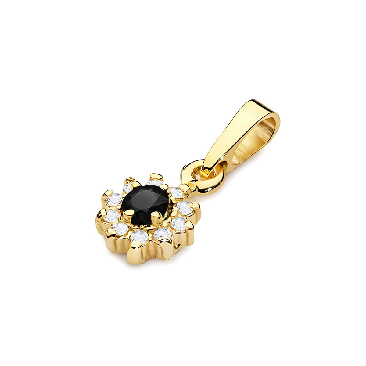 Zawieszka Czarny Diament 0,12ct żółte złoto - obrazek 2