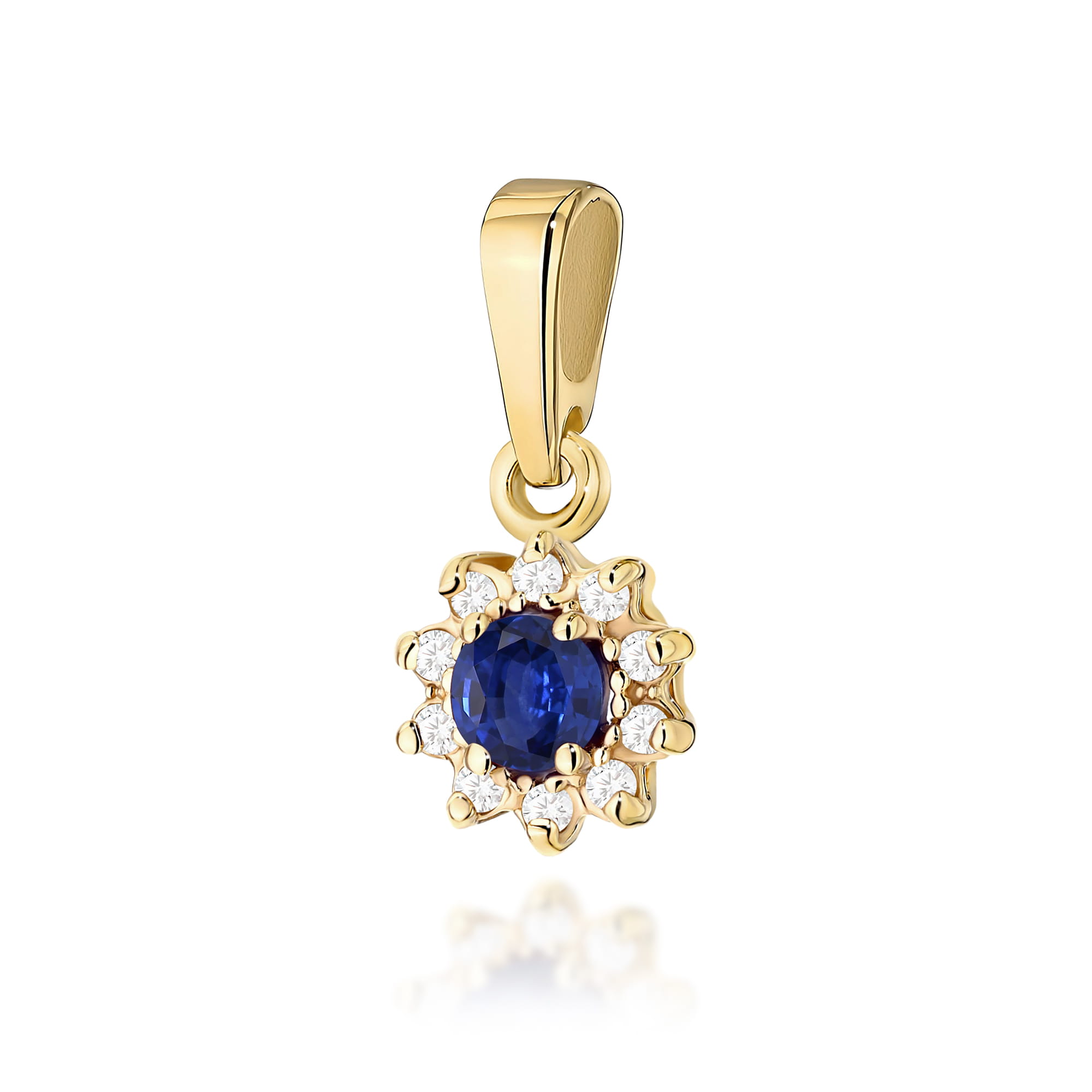 Zawieszka Szafir 0,15ct żółte złoto