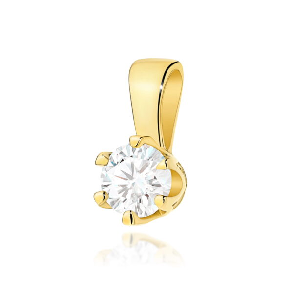 Zawieszka Diament Laboratoryjny 0,30ct żółte złoto