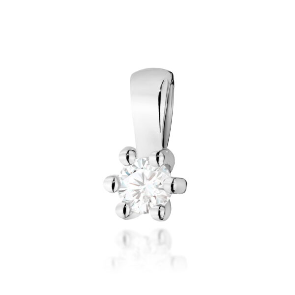 Zawieszka Diament 0,10ct białe złoto