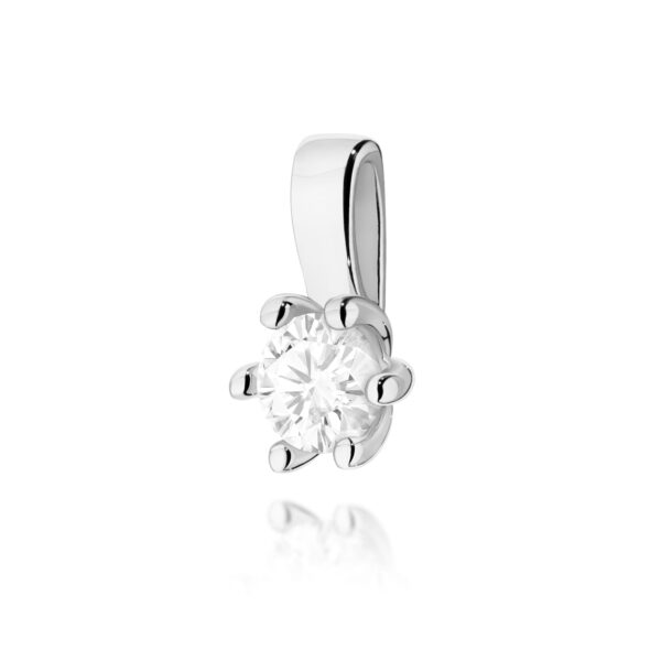 Zawieszka Diament 0,15ct białe złoto