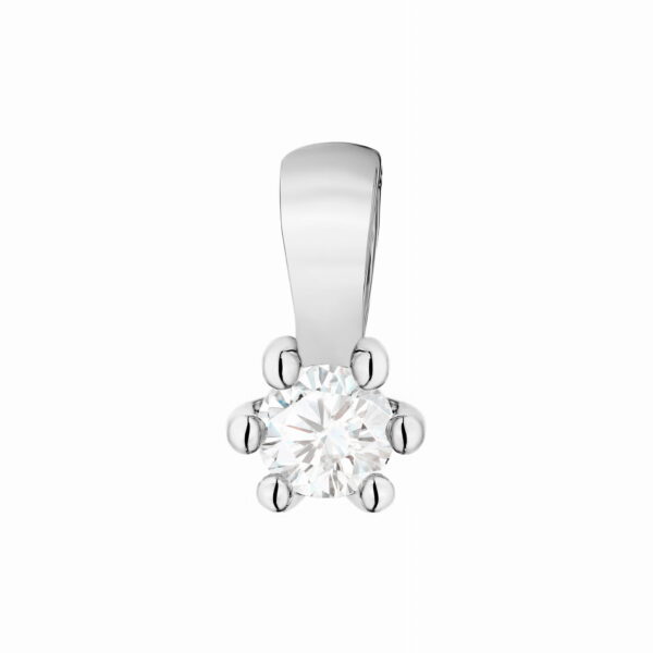 Zawieszka Diament Laboratoryjny 0,10ct białe złoto
