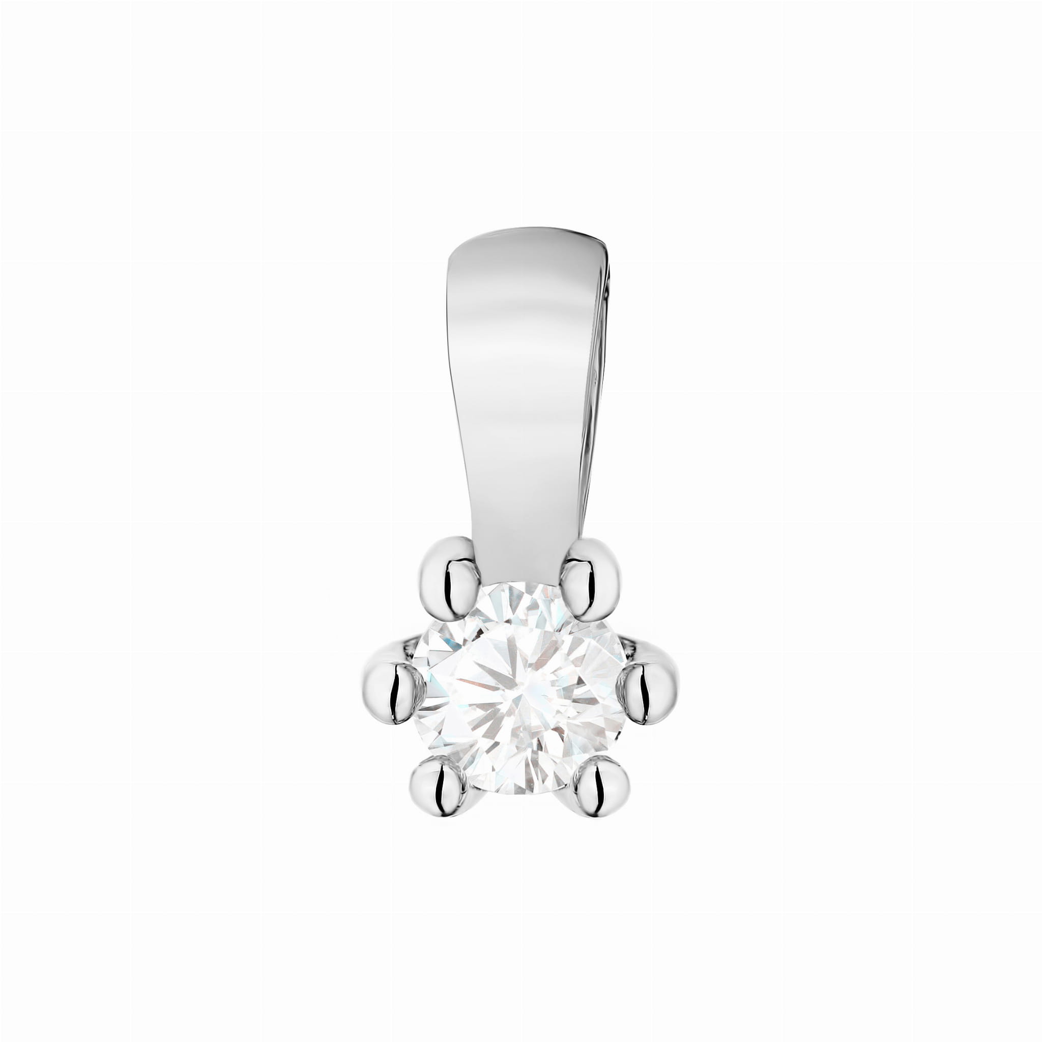 Zawieszka Diament Laboratoryjny 0,10ct białe złoto