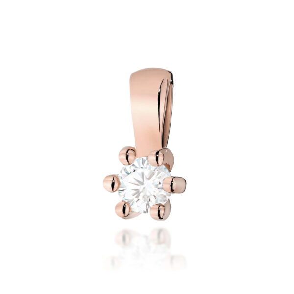 Zawieszka Diament 0,10ct różowe złoto