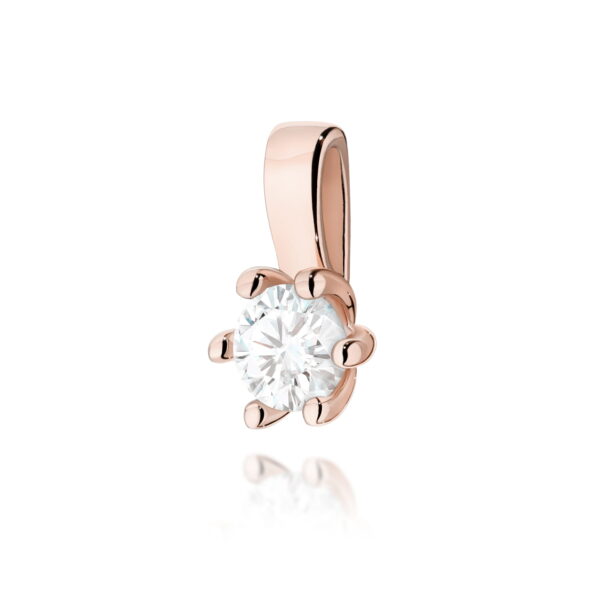 Zawieszka Diament 0,15ct różowe złoto