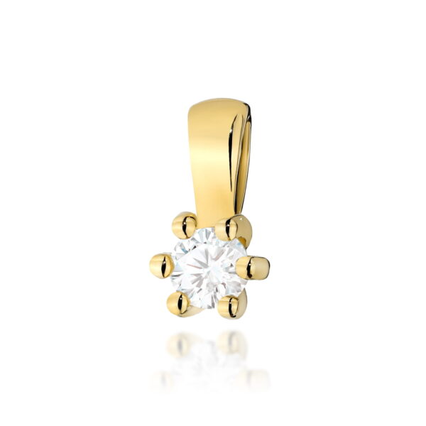 Zawieszka Diament 0,10ct żółte złoto