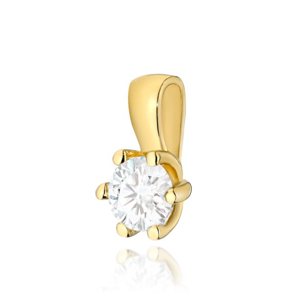 Zawieszka Diament 0,30ct żółte złoto