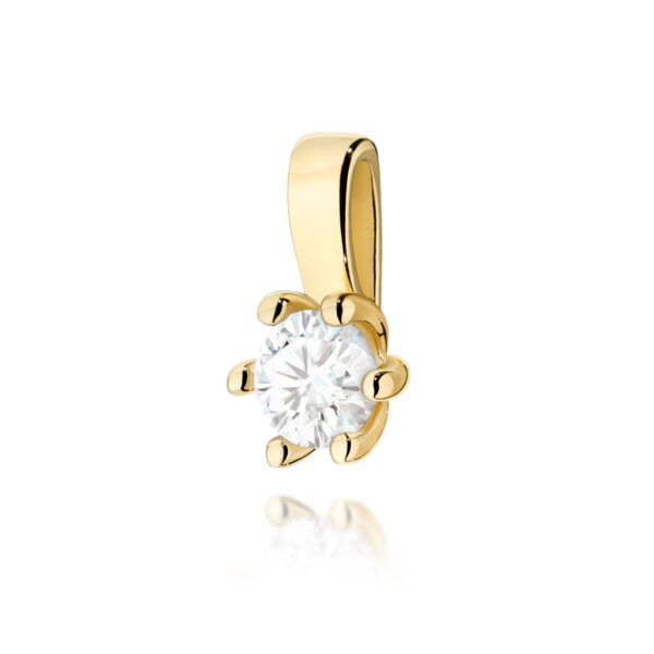 Zawieszka Diament 0,15ct żółte złoto