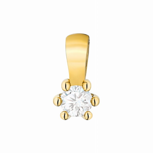 Zawieszka Diament Laboratoryjny 0,10ct żółte złoto