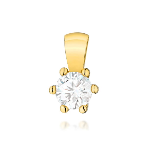 Zawieszka Diament Laboratoryjny 0,30ct żółte złoto