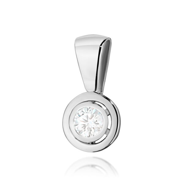 Zawieszka Diament Laboratoryjny 0,20ct białe złoto