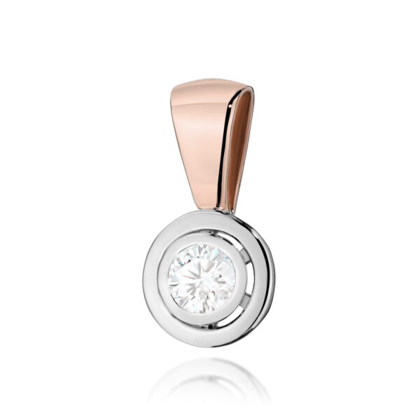 Zawieszka Diament Laboratoryjny 0,20ct różowe złoto