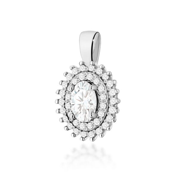 Zawieszka Diament Laboratoryjny 0,40ct białe złoto