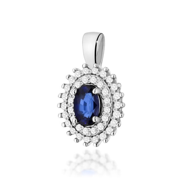 Zawieszka Szafir 0,70ct białe złoto