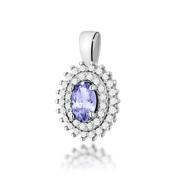 Zawieszka Tanzanit 0,40ct białe złoto