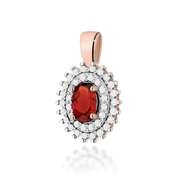 Zawieszka Granat 0,50ct różowe złoto