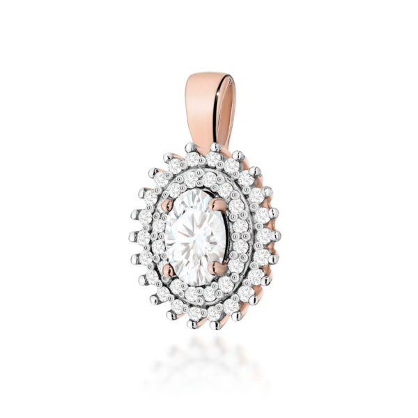 Zawieszka Diament Laboratoryjny 0,40ct różowe złoto
