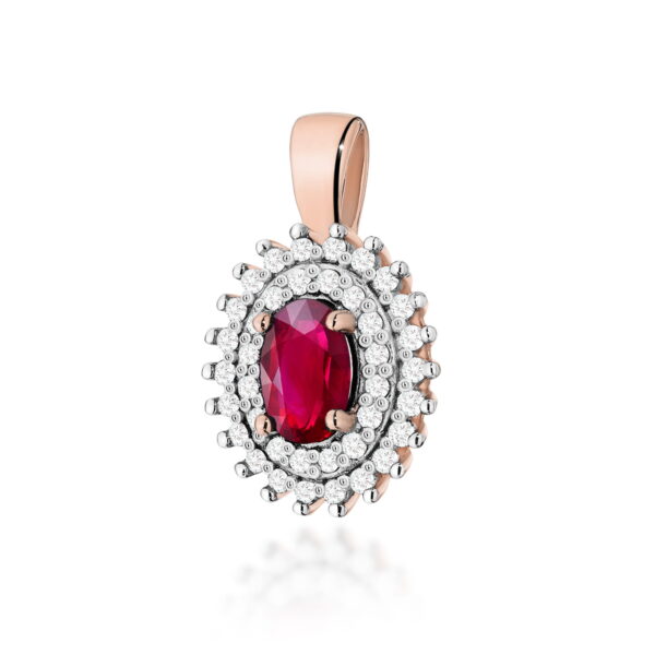 Zawieszka Rubin 0,60ct różowe złoto