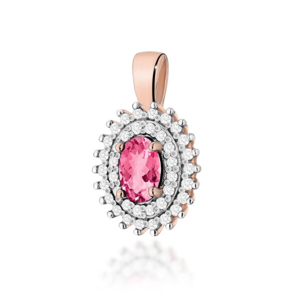 Zawieszka Różowy Topaz 0,50ct różowe złoto