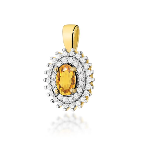 Zawieszka Cytryn 0,60ct żółte złoto