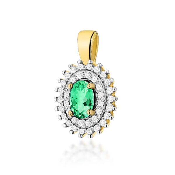 Zawieszka Szmaragd 0,40ct żółte złoto