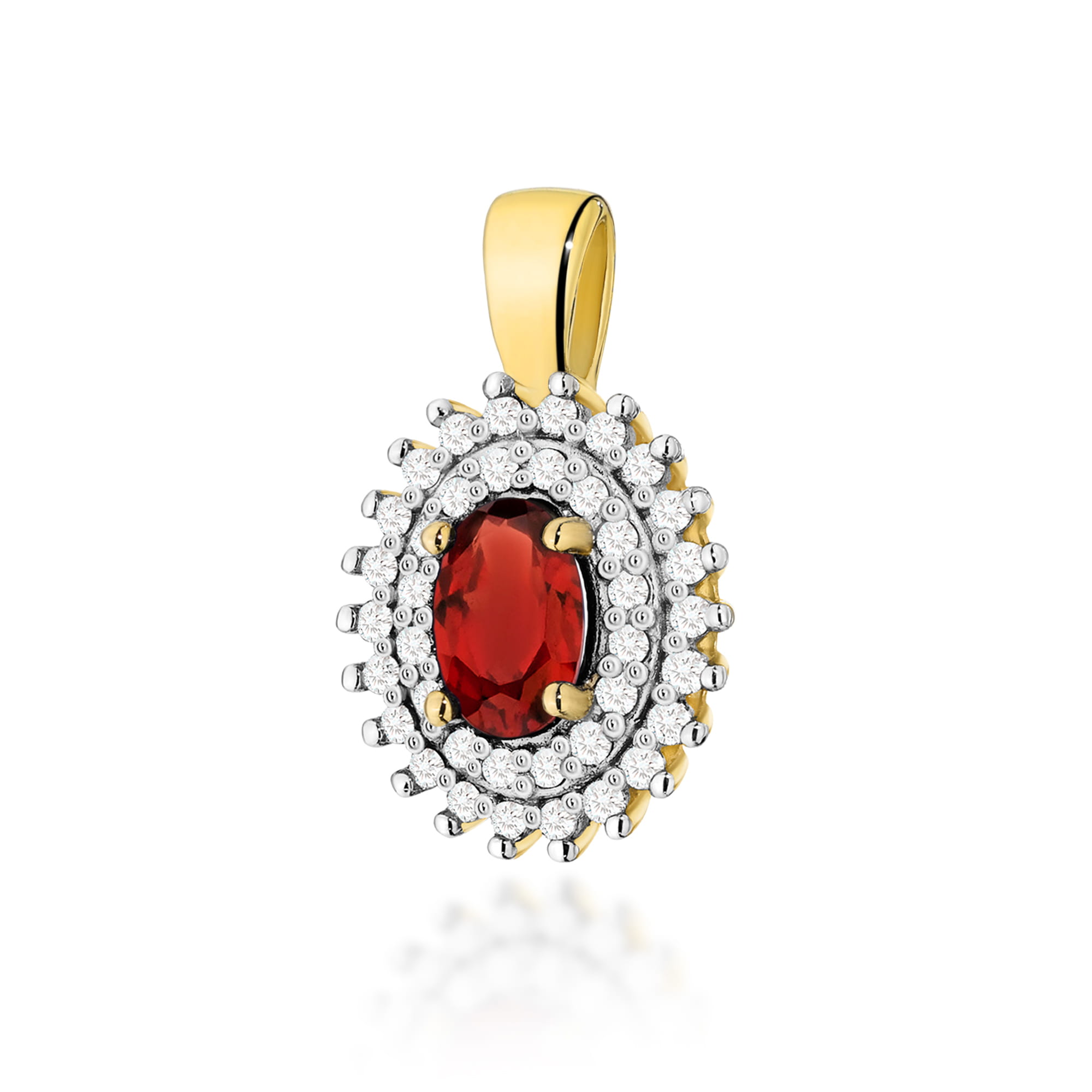 Zawieszka Granat 0,50ct żółte złoto