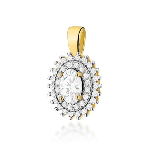 Zawieszka Diament Laboratoryjny 0,40ct żółte złoto