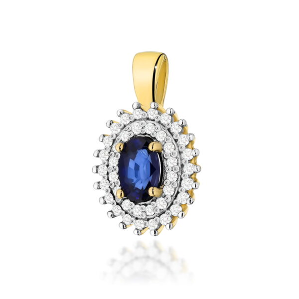 Zawieszka Szafir 0,70ct żółte złoto