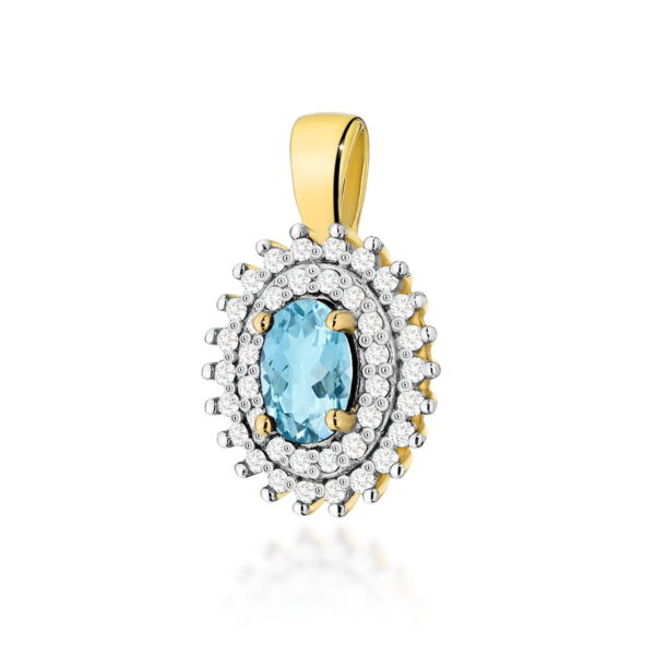 Zawieszka Topaz Swiss 0,50ct żółte złoto