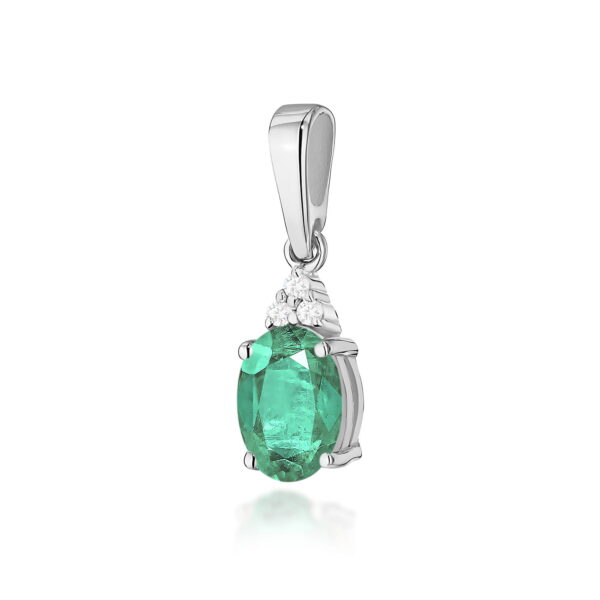 Zawieszka Szmaragd 0,80ct białe złoto