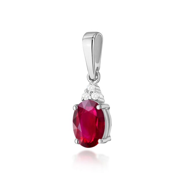 Zawieszka Rubin 1,00ct białe złoto