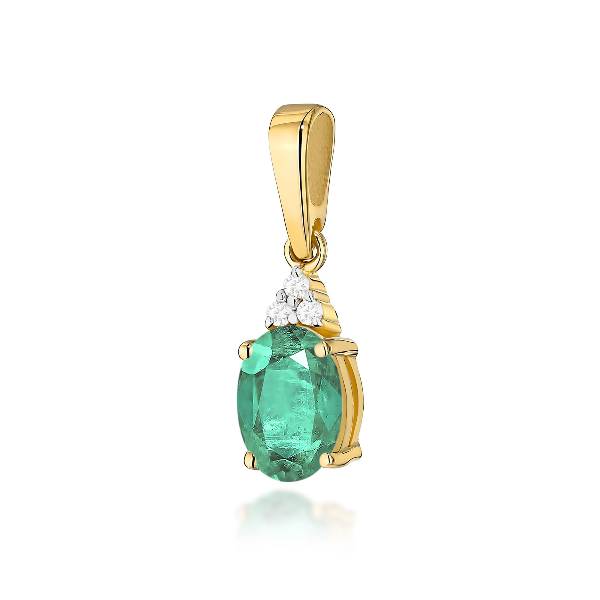 Zawieszka Szmaragd 0,80ct żółte złoto