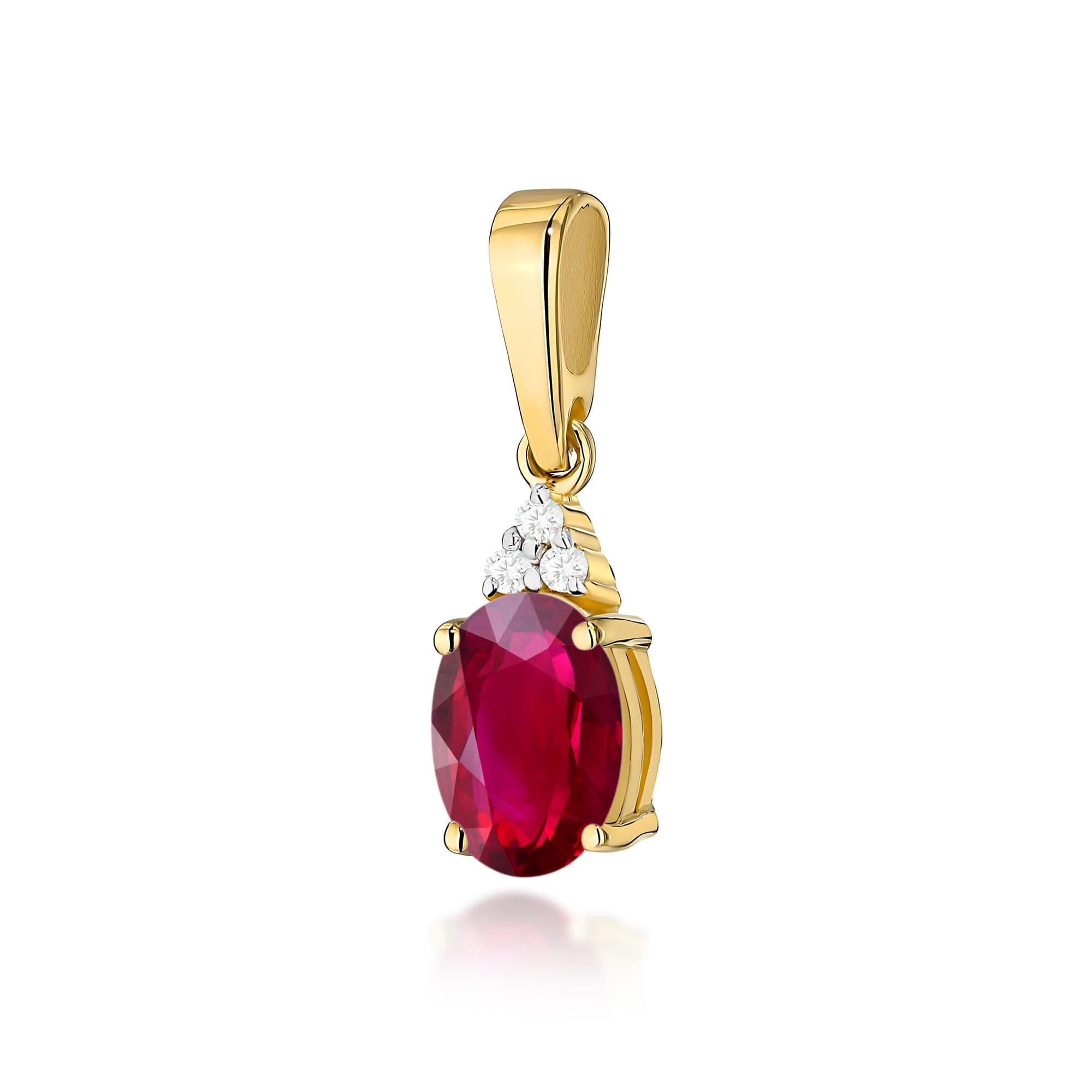Zawieszka Rubin 1,00ct żółte złoto