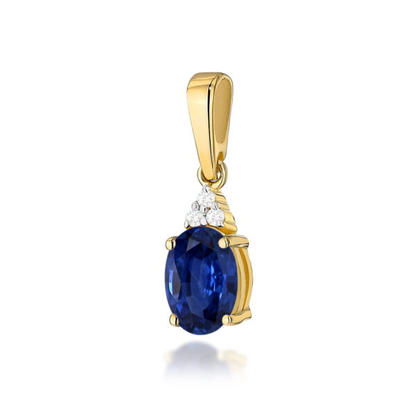 Zawieszka Szafir 0,90ct żółte złoto