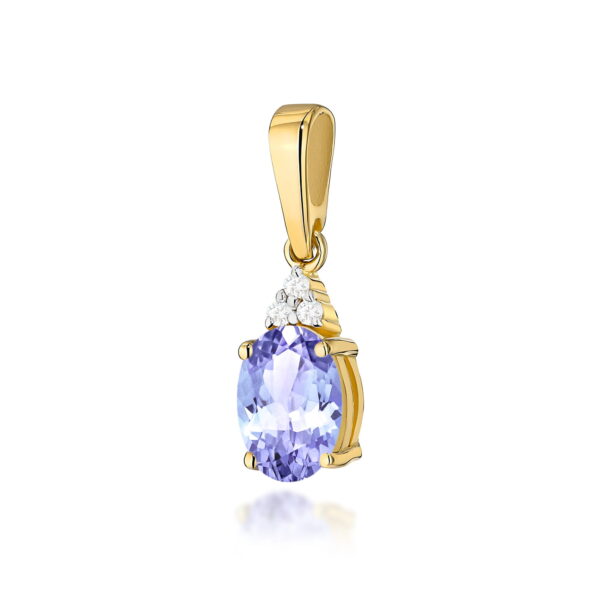 Zawieszka Tanzanit 0,70ct żółte złoto